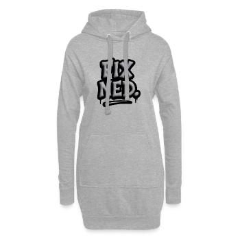 Fix Ned – Wienerisch Dialekt Spruch aus Österreich - Hoodie-Kleid - Grau meliert - Vorne