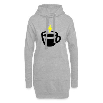 Latte Art Liebe:  Latte art Energie Kaffee Vector - Hoodie-Kleid - Grau meliert - Vorne