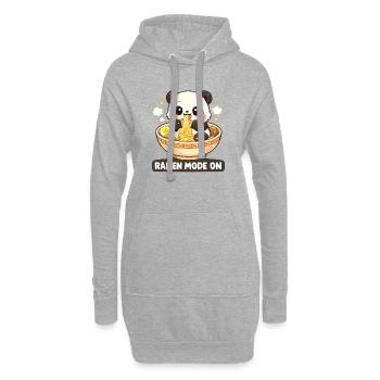 Ramen mode on Panda - Hoodie-Kleid - Grau meliert - Vorne