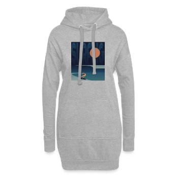SURFER WELLE - Hoodie-Kleid - Grau meliert - Vorne