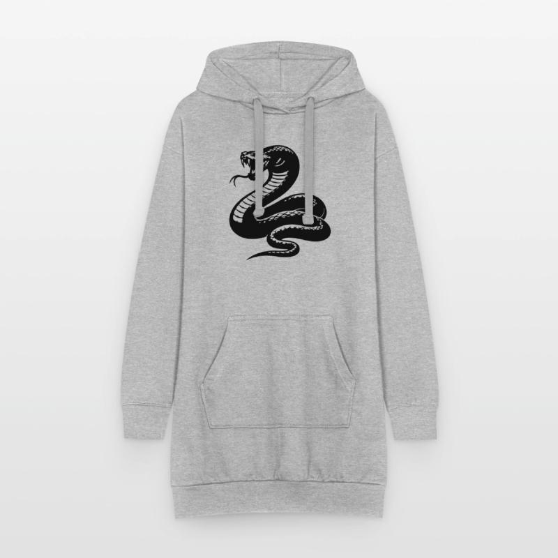 Silhouette du python serpent Sweat-shirt à capuche long Femme