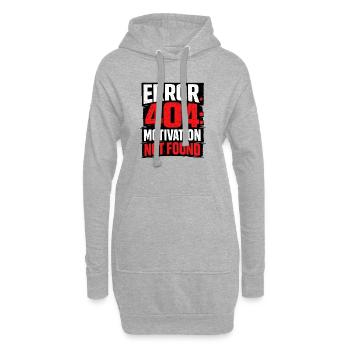 404 - Motivation non trouvée minimaliste - Sweat-shirt à capuche long Femme - gris chiné - Devant