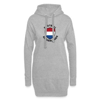 Couverture du football néerlandais - Sweat-shirt à capuche long Femme - gris chiné - Devant
