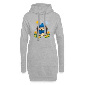 Frühling? Nicht bestellt! - Hoodie-Kleid - Grau meliert - Vorne