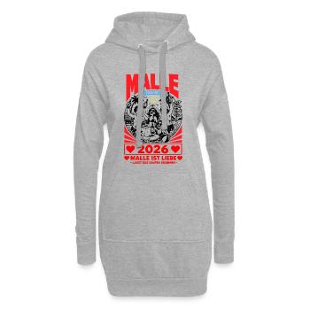 Malle 2026 Daydrinking Crew Lasst das saufen... - Hoodie-Kleid - Grau meliert - Vorne