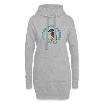 Copie_de_Sans_titre_copie - Sweat-shirt à capuche long Femme - gris chiné - Devant
