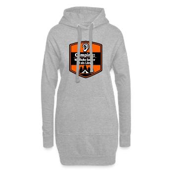 Camping-car pour camping-car heartbeat - Sweat-shirt à capuche long Femme - gris chiné - Devant