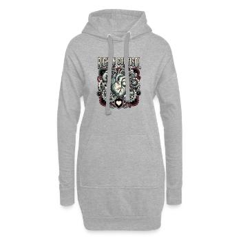 Rich In Cortisol - Hoodie-Kleid - Grau meliert - Vorne