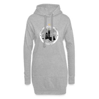 Marseille Art Destination - Sweat-shirt à capuche long Femme - gris chiné - Devant