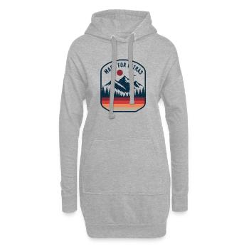 Montagnes - Conçu pour les ultras - Sweat-shirt à capuche long Femme - gris chiné - Devant