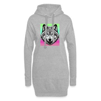 Wolf - Hoodie-Kleid - Grau meliert - Vorne