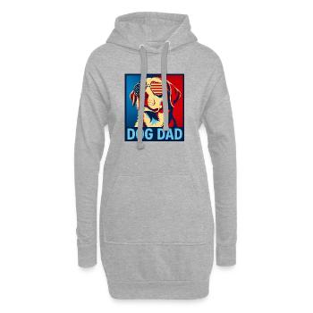 Patriotic Dog Dad – Drôle de Dog Dad pour - Sweat-shirt à capuche long Femme - gris chiné - Devant