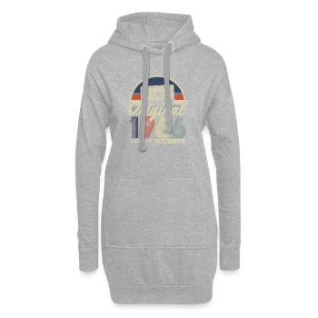 60e anniversaire 60 ans 1966 Né - Sweat-shirt à capuche long Femme - gris chiné - Devant
