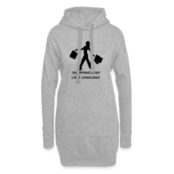 WOMEN - Sweat-shirt à capuche long Femme - gris chiné - Devant