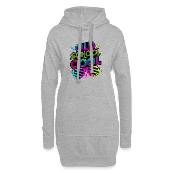 Costumes old school cool des années 80 - Sweat-shirt à capuche long Femme - gris chiné - Devant