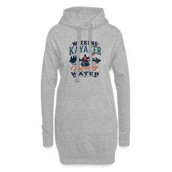 Wochenend-Kajakfahrer-Therapie auf dem Wasser - Hoodie-Kleid - Grau meliert - Vorne