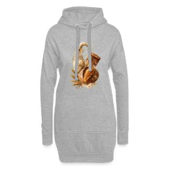 Artisan bread and rustic sourdough - Hoodie Dress - heather grey - Front