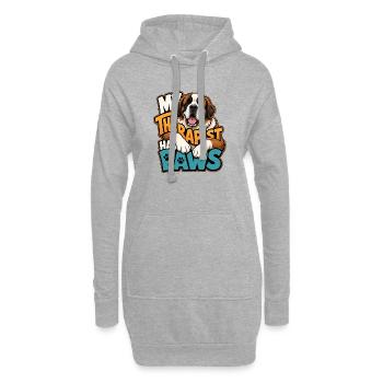 Sankt Bernhard - Hoodie-Kleid - Grau meliert - Vorne