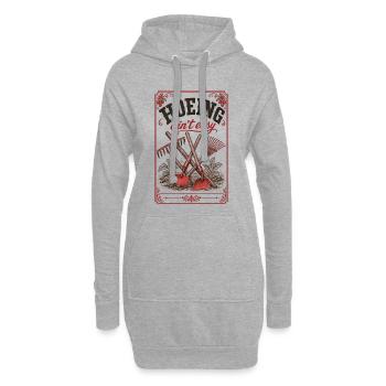Houer n’est pas facile. Le jardinage biologique - Sweat-shirt à capuche long Femme - gris chiné - Devant