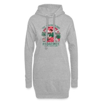 La Floraison toscane Florence Botanique Rome - Sweat-shirt à capuche long Femme - gris chiné - Devant