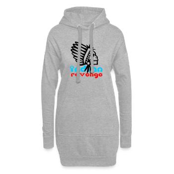 Indian Skull Revenge - Hoodie-Kleid - Grau meliert - Vorne