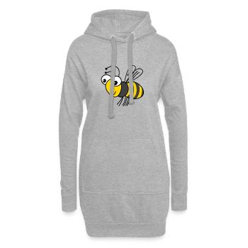 bee - Hoodie Dress - heather grey - Front