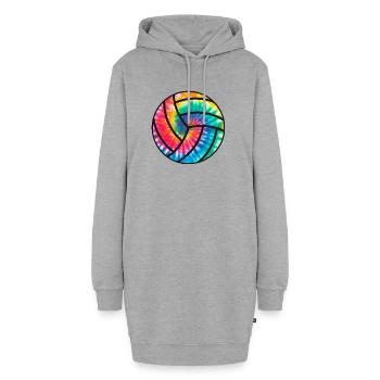 Volley Ball Geschenk Grafik - Hoodie-Kleid - Grau meliert - Vorne