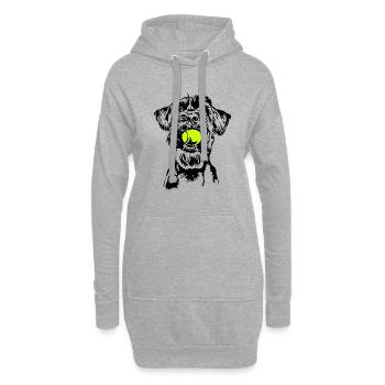 Schnauzer géant Schnauzer chien chien Wilsigns - Sweat-shirt à capuche long Femme - gris chiné - Devant