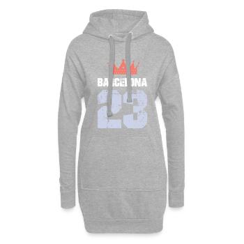 Barcelona 23 Trikot 2023 - Hoodie-Kleid - Grau meliert - Vorne