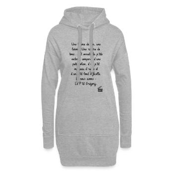 Le p'tit Grégory - C'est arrivé près de chez vous - Sweat-shirt à capuche long Femme - gris chiné - Devant