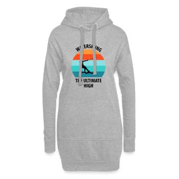 Ski nautique, ski nautique, skieurs nautiques - Sweat-shirt à capuche long Femme - gris chiné - Devant