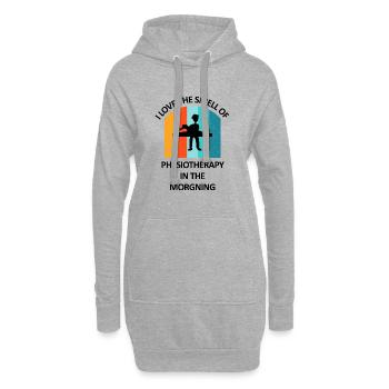 Physiotherapeut Humorvoll Geschenk Spruch Lustig - Hoodie-Kleid - Grau meliert - Vorne