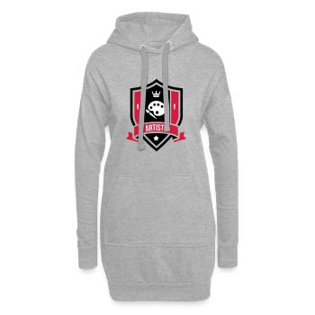 Artiste - Art - Sweat-shirt à capuche long Femme - gris chiné - Devant