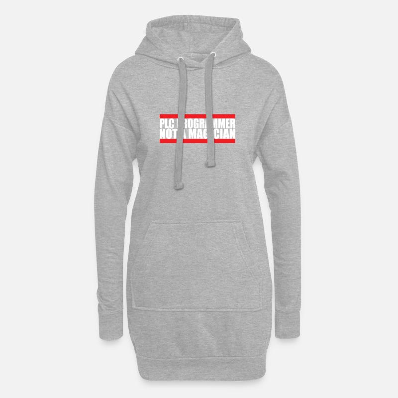 PLC Programmer No Magician Engineering Nerd - Hoodie Dress - heather grey
