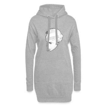 Immanuel Kant - Kategorischer Imperativ - Hoodie-Kleid - Grau meliert - Vorne
