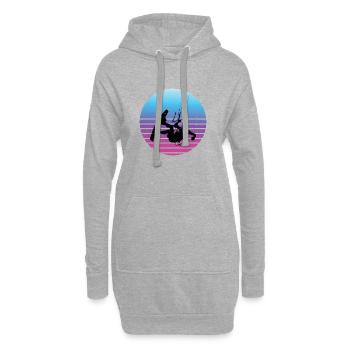 Kitesurf Kitesurf Hommes Femmes Kitesurf - Sweat-shirt à capuche long Femme - gris chiné - Devant