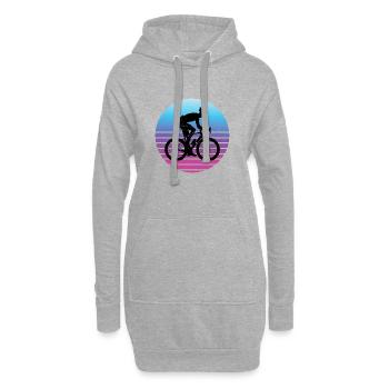 Cycliste sur route Vélo de route pour femmes Cyclisme sur route - Sweat-shirt à capuche long Femme - gris chiné - Devant
