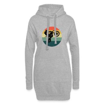 Freestyle Motocross Supermoto Motocross Dirt Bike - Sweat-shirt à capuche long Femme - gris chiné - Devant