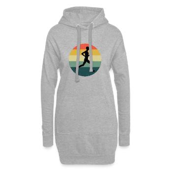 Course à pied Homme Jogging Course à pied - Sweat-shirt à capuche long Femme - gris chiné - Devant