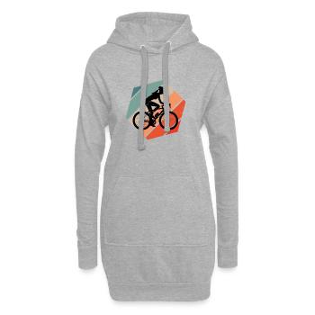 VTT Cycliste Vélo Vélo Femme - Sweat-shirt à capuche long Femme - gris chiné - Devant