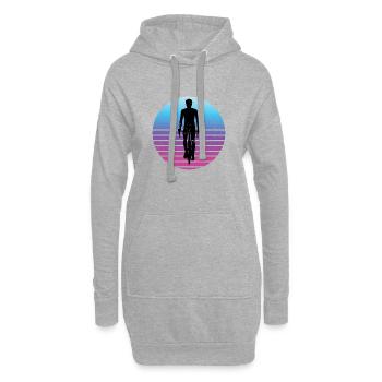 Cyclisme Cyclisme Vélo Homme - Sweat-shirt à capuche long Femme - gris chiné - Devant