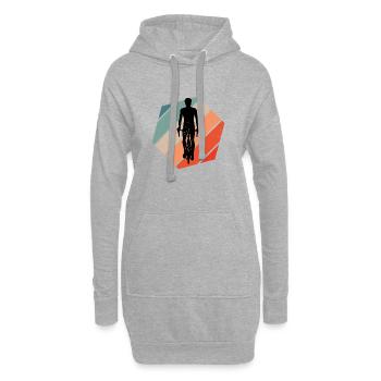 Mtb Radfahren Bike Radfahrer Fahrradfahren - Hoodie-Kleid - Grau meliert - Vorne