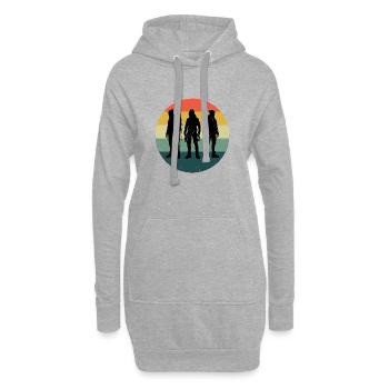 Damen Kletterer Herren Climbing Climber - Hoodie-Kleid - Grau meliert - Vorne