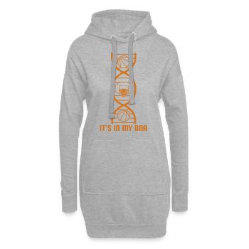 BASKETBALL is in my DNA - Hoodie-Kleid - Grau meliert - Vorne