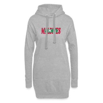Maldives - Sweat-shirt à capuche long Femme - gris chiné - Devant