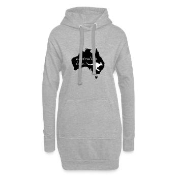 Australian Love Kangaroo - Sweat-shirt à capuche long Femme - gris chiné - Devant