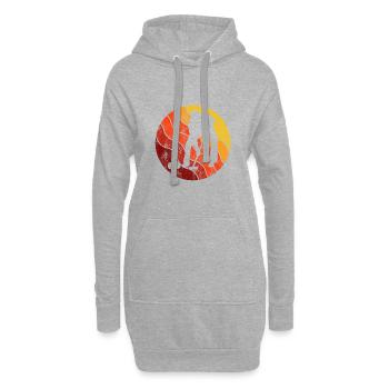 Curling sur glace Curling Retro Cadeau - Sweat-shirt à capuche long Femme - gris chiné - Devant