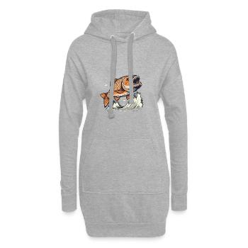 Angler-Edition - Hoodie-Kleid - Grau meliert - Vorne