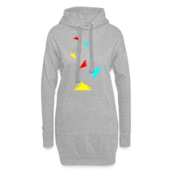 Mountain Icon Icon - Hoodie Dress - heather grey - Front