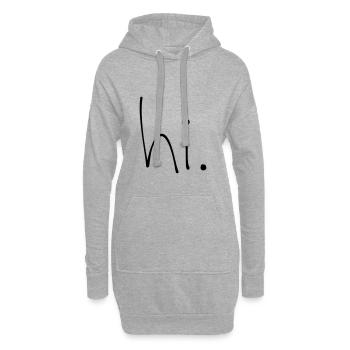 hi - Hoodie-Kleid - Grau meliert - Vorne